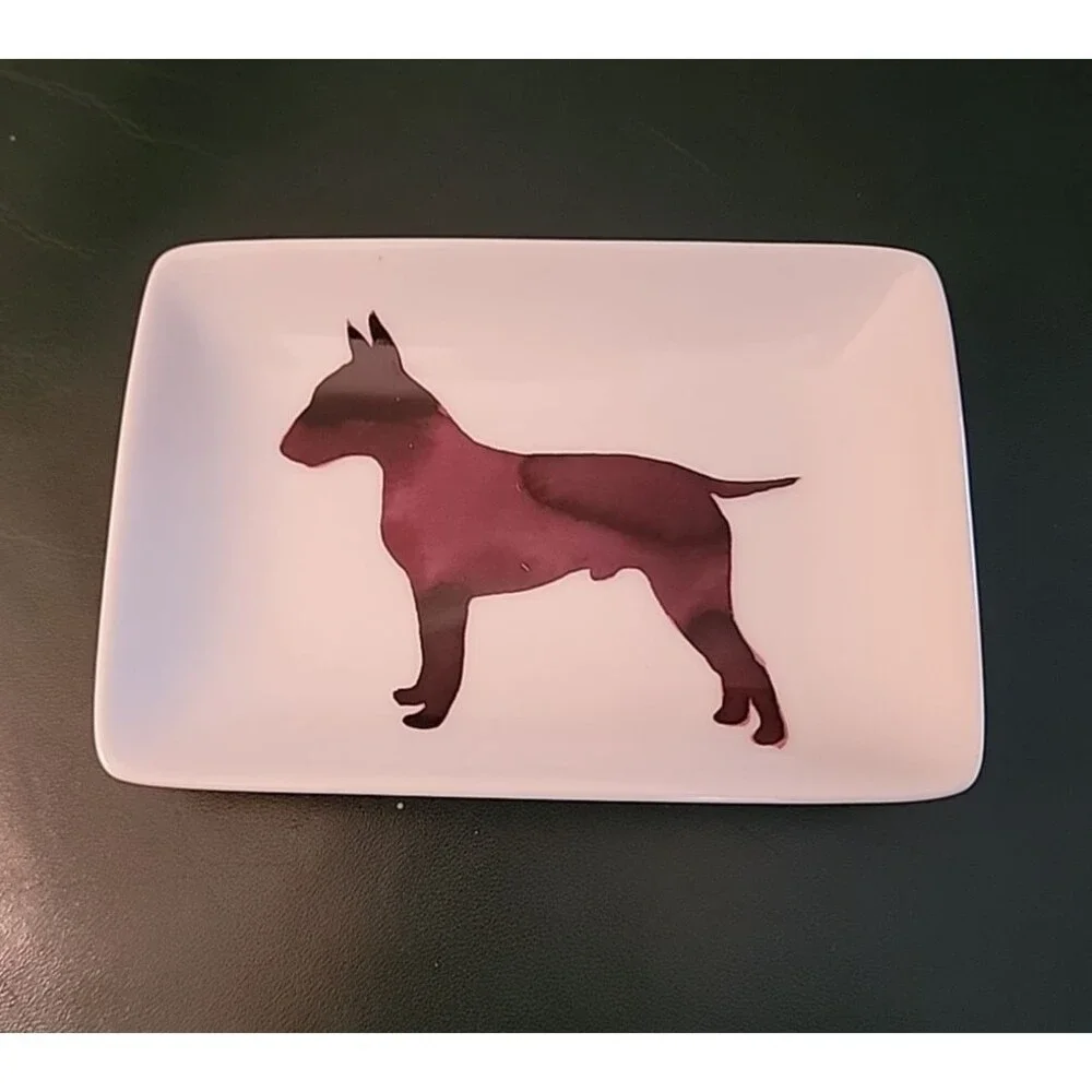 West Elm Dog Bull Terrier Trinket Scott Lifshutz 5 1/2